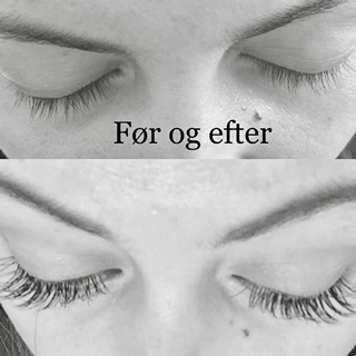 Før og efter billeder Eyelash Extension København klinik HB